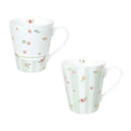 Set de 2 tazas de desayuno Polline Verde en New Bone China.
