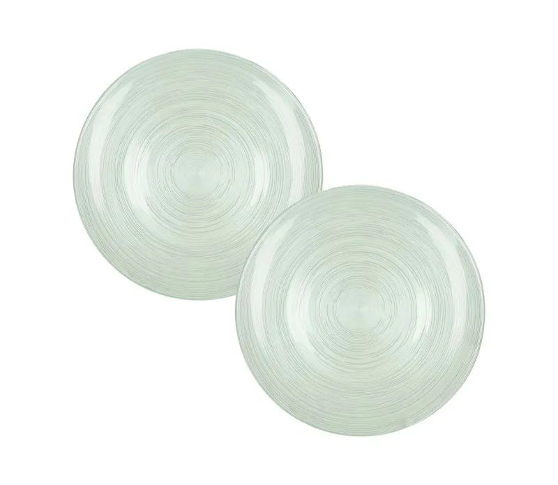 Set de 2 platos de postre Brandani colección Ares en color acuamarina, con un diámetro de 21 cm.