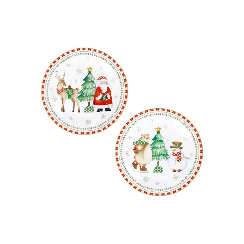 Set de 2 platos de postre Brandani de la colección Racconti, con un diseño italiano distintivo.
