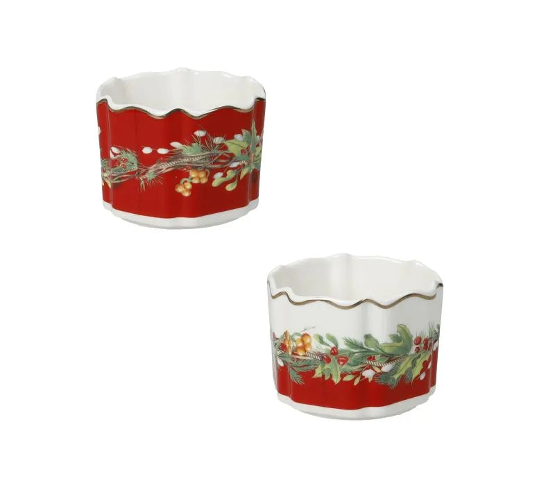 Set de 2 ramequines "Carol" en color blanco, con diseño italiano.