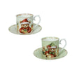 Set de 2 tazas de café Coccole, con diseño italiano y acabado blanco.