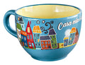 Set de 2 tazas jumbo Casa Mia en porcelana New Bone China, vistas de frente.