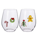 Set de 2 vasos decorativos navideños Brandani con diseño surtido.