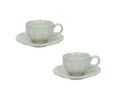 Set de 2 tazas de café Calipso en color marfil, con un diseño elegante y moderno.