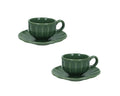 Set de 2 tazas de café Calipso Menta, con diseño italiano de Brandani Gift Group.