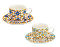 Set de 2 tazas de café de cerámica blanca de la colección Medicea.