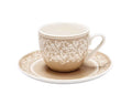 Set de 2 tazas de café de porcelana con el diseño Rizos de Hada.