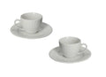 Set de 2 tazas de café en porcelana New Bone China, colección Senzatempo.