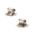 Set de 2 tazas de espresso con platos a juego, colección Christmas, Brandani Gift Group.