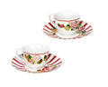 Set de 2 tazas de espresso con plato, colección Le Chicche, de Brandani Gift Group.