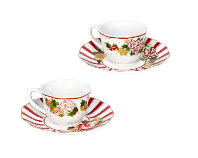 Set de 2 tazas de espresso con plato, colección Le Chicche, de Brandani Gift Group.