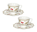 Set de 2 tazas espresso con plato, colección Treschic, de Brandani Gift Group.