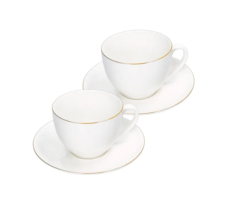 Set de 2 tazas espresso Filodoro de Brandani Gift Group, con detalles dorados y diseño italiano.