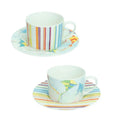 Set de 2 tazas de té blancas de la colección Aria, con un diseño sutil y elegante.