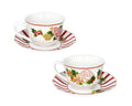 Set de 2 tazas de té con plato, colección Le Chicche, con diseño italiano.