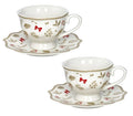 Set de 2 tazas de té con plato modelo Treschic, con un diseño italiano distintivo.