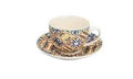 Set de 2 tazas de porcelana blanca con detalles dorados de la colección Medicis de Brandani.