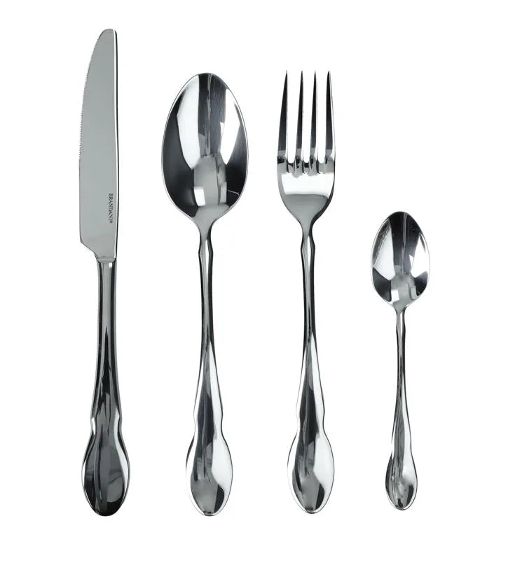 Set de 24 cubiertos Antichi Sapori, con diseño italiano, presentado en su empaque.