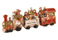 Set de 3 piezas de tren navideño de 32 cm, con detalles festivos y acabado cuidado.