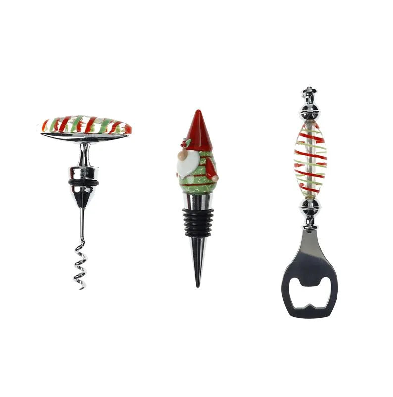 Set de 3 copas de vino Christmas Sotto l'Albero, con diseño navideño.
