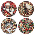 Set de 4 bajoplatos Christmas de 40 cm de diámetro, con diseño festivo italiano.