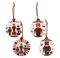 Set de 4 posavasos decorativos de la colección Lo Schiaccianoci, con diseño navideño.
