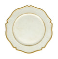 Set de 4 bajoplatos de cerámica en acabado dorado, con un diseño elegante y moderno.