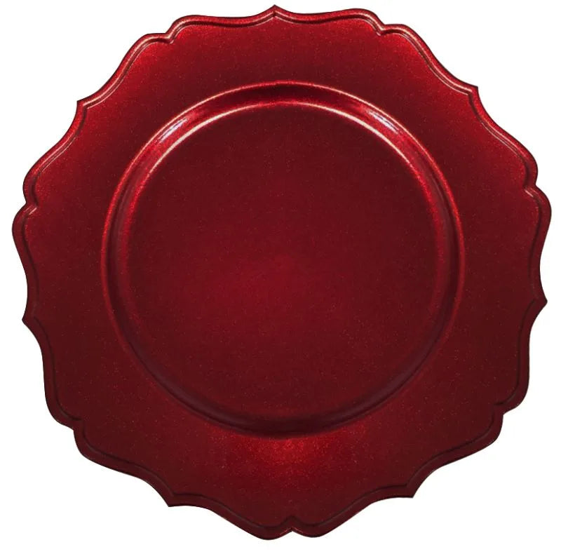 Set de 4 bajoplatos Chic Red de Brandani Gift Group con acabado brillante.