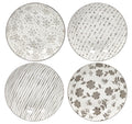 Set de 4 platos hondos de cerámica Loto Tortora, diámetro 20 cm, con diseño sutil en tono topo.