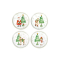 Set de 4 platos de pan y dulce de cerámica blanca de la colección Racconti.