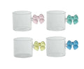 Set de 4 tazas de espresso Fiocco en colores surtidos, diseño italiano de Brandani.