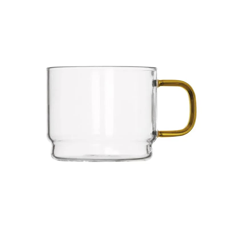 Set de 4 tazas Bridge de 6 cm en colores surtidos, hechas de vidrio de borosilicato.
