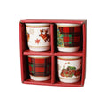 Set de 4 vasitos con diseño navideño de la colección Christmas.