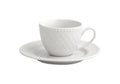 Set de 6 tazas de café Burlesque de porcelana, con un diseño elegante y detalles distintivos.