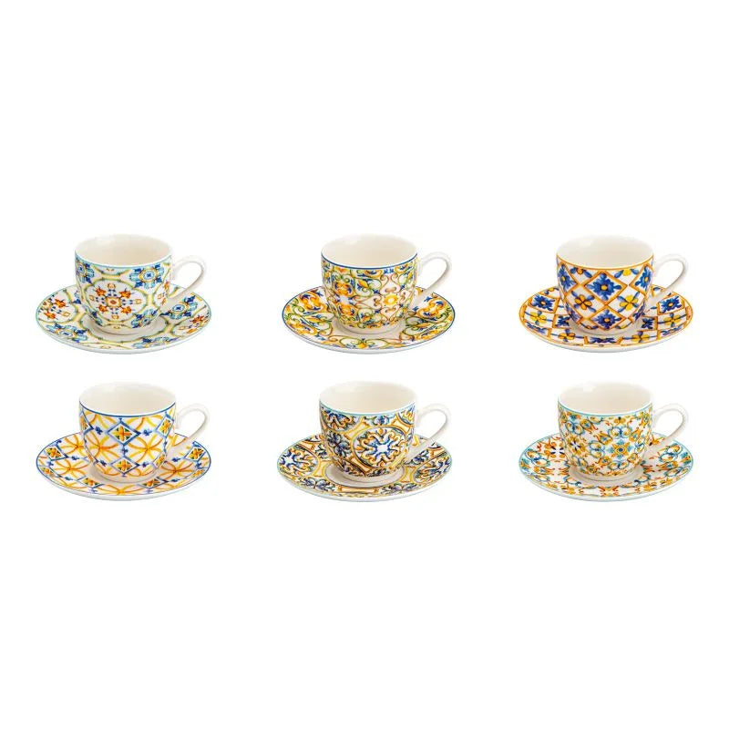 Set de 6 tazas de café Medicis en New Bone China, con un diseño clásico y elegante.