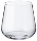 Set de 6 vasos de cristal modelo Bohemia, con diseño clásico y acabado transparente.