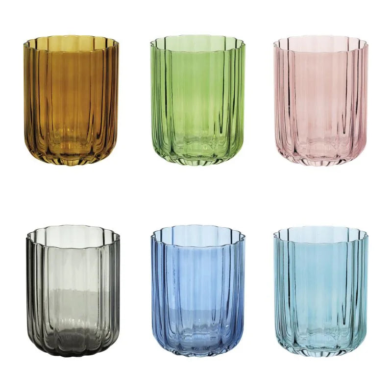 Set de 6 vasos Calliope de Brandani Gift Group en colores surtidos, con diseño italiano.