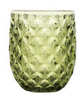 Set de 6 vasos de vidrio de color verde, modelo Scudo Verde, de Brandani.