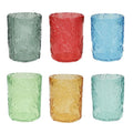 Set de 6 vasos acrílicos Brandani con diseño tropical en colores surtidos.