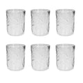 Set de 6 vasos acrílicos transparentes con diseño 'Tropical' de Brandani.