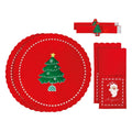 Set de 6 posacubiertos Brandani de fieltro en color gris, ideal para la mesa de Navidad.