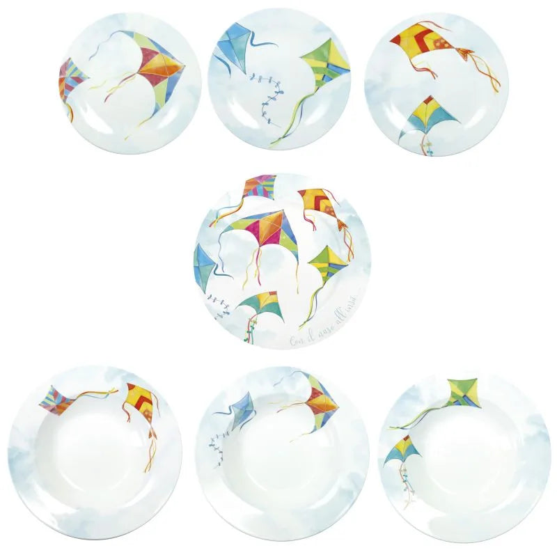 SET DE MESA 18 PZAS ARIA, vajilla italiana de diseño.