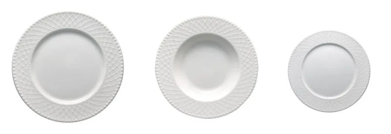 Set de vajilla italiana de 18 piezas en porcelana, colección Burlesque.