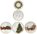Set de 18 piezas de vajilla Christmas con diseño festivo.