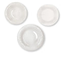 Set de vajilla 18 piezas Dedalo de Brandani, mostrando varios platos y cuencos con un diseño moderno.