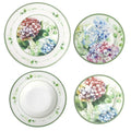 Set de mesa italiano Flora de Brandani de 18 piezas en porcelana.