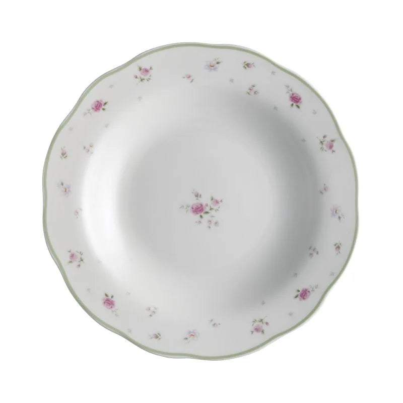 Vajilla italiana de 18 piezas en color rosa, colección Nonna.