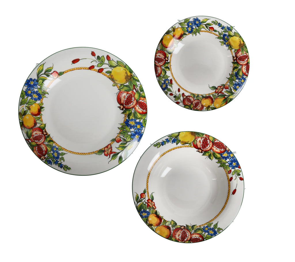 Set de mesa italiano Prospero de 18 piezas de Brandani Gift Group.