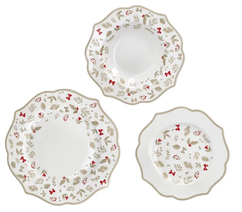 Set de vajilla de 18 piezas modelo Treschic de Brandani Gift Group, con diseño italiano.