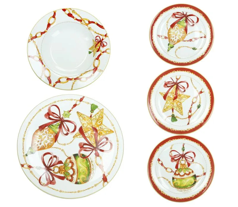 Set de Mesa 18 Piezas "Gioco Di Luci" de Brandani Gift Group con diseño italiano.
